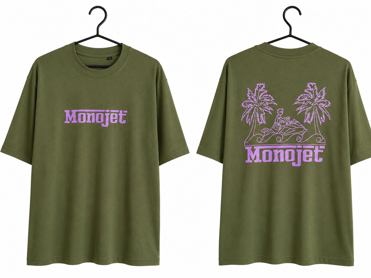 Camiseta Verde Logo Rosa
